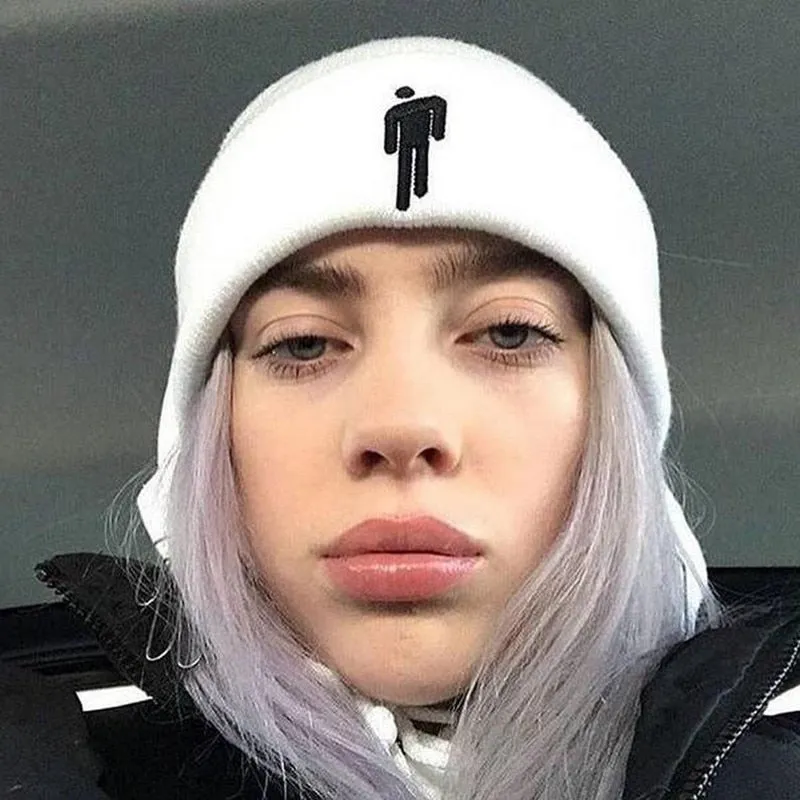 Billie Eilish Plain Hip-hop Knitted Beanie