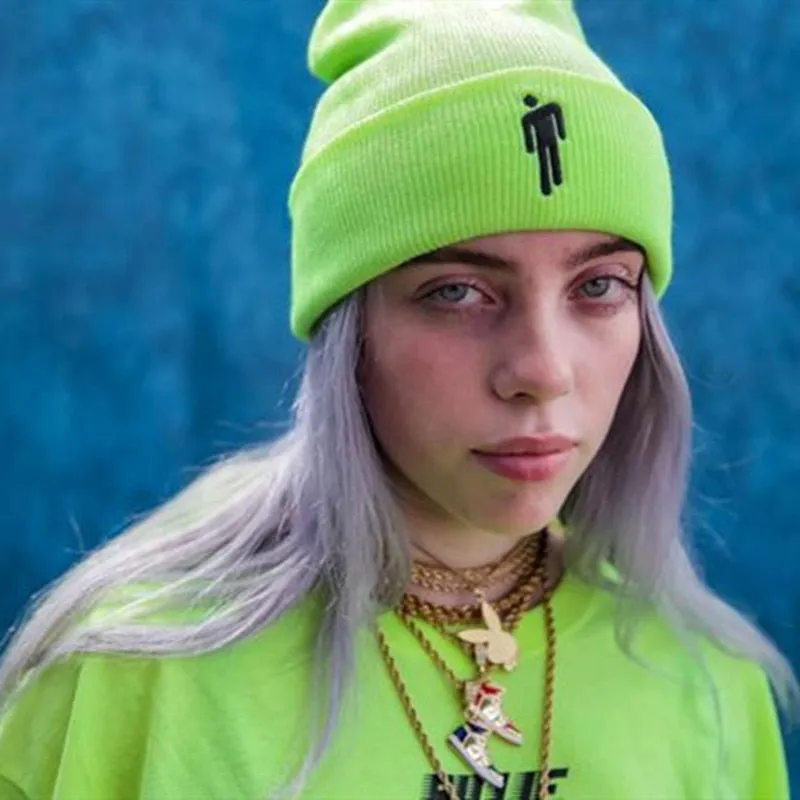 Billie Eilish Plain Hip-hop Knitted Beanie