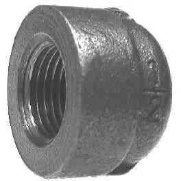 Black Extra Heavy Malleable Iron Cap - 300 Psi