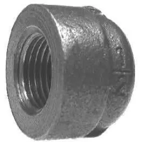 Black Extra Heavy Malleable Iron Cap - 300 Psi