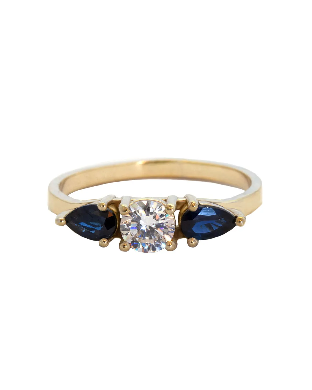 Blues Sapphire and Diamond Ring