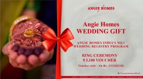 Book Now Online Ring Ceremony Voucher with AngieHomes