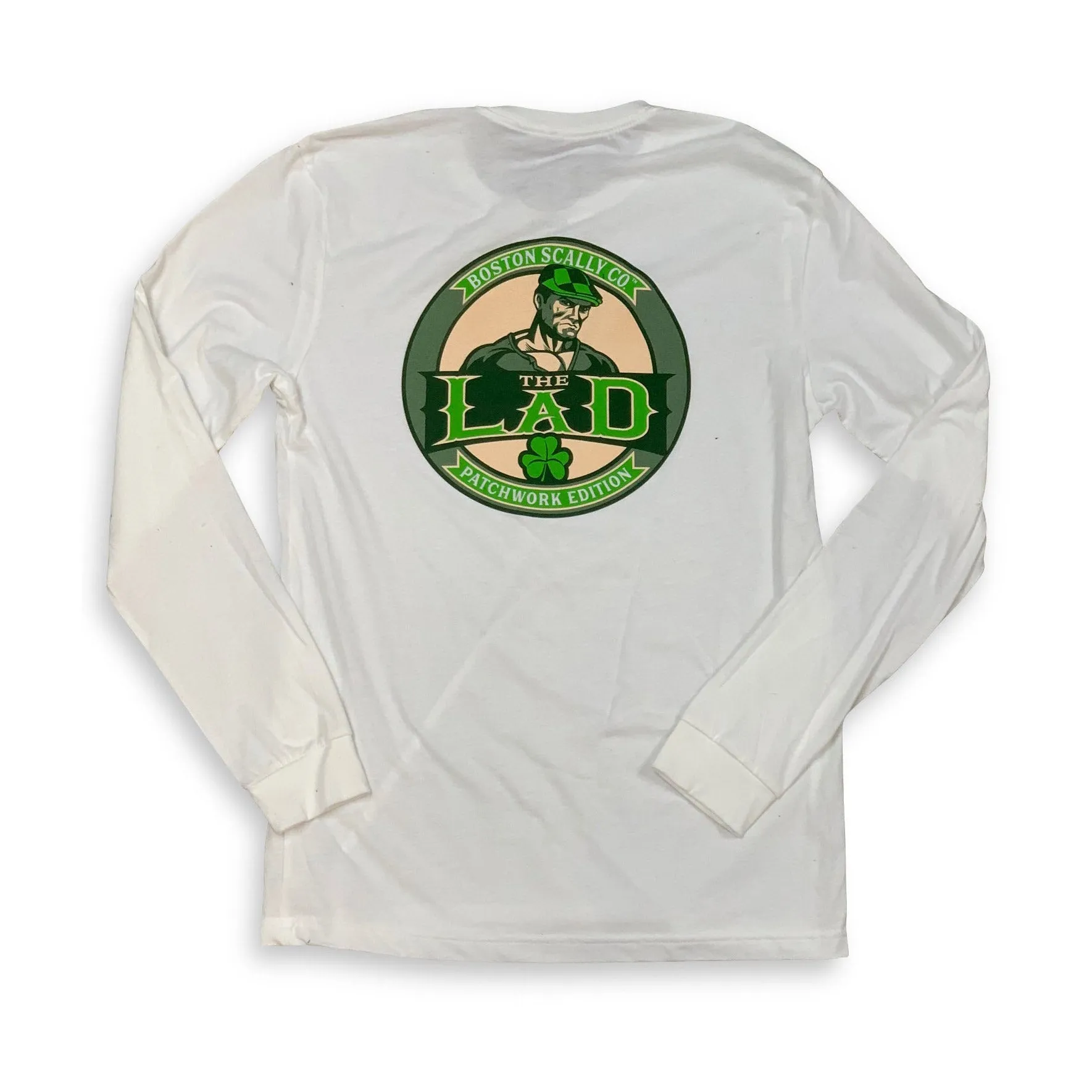 Boston Scally The Lad Long Sleeve Tee T-Shirt - White