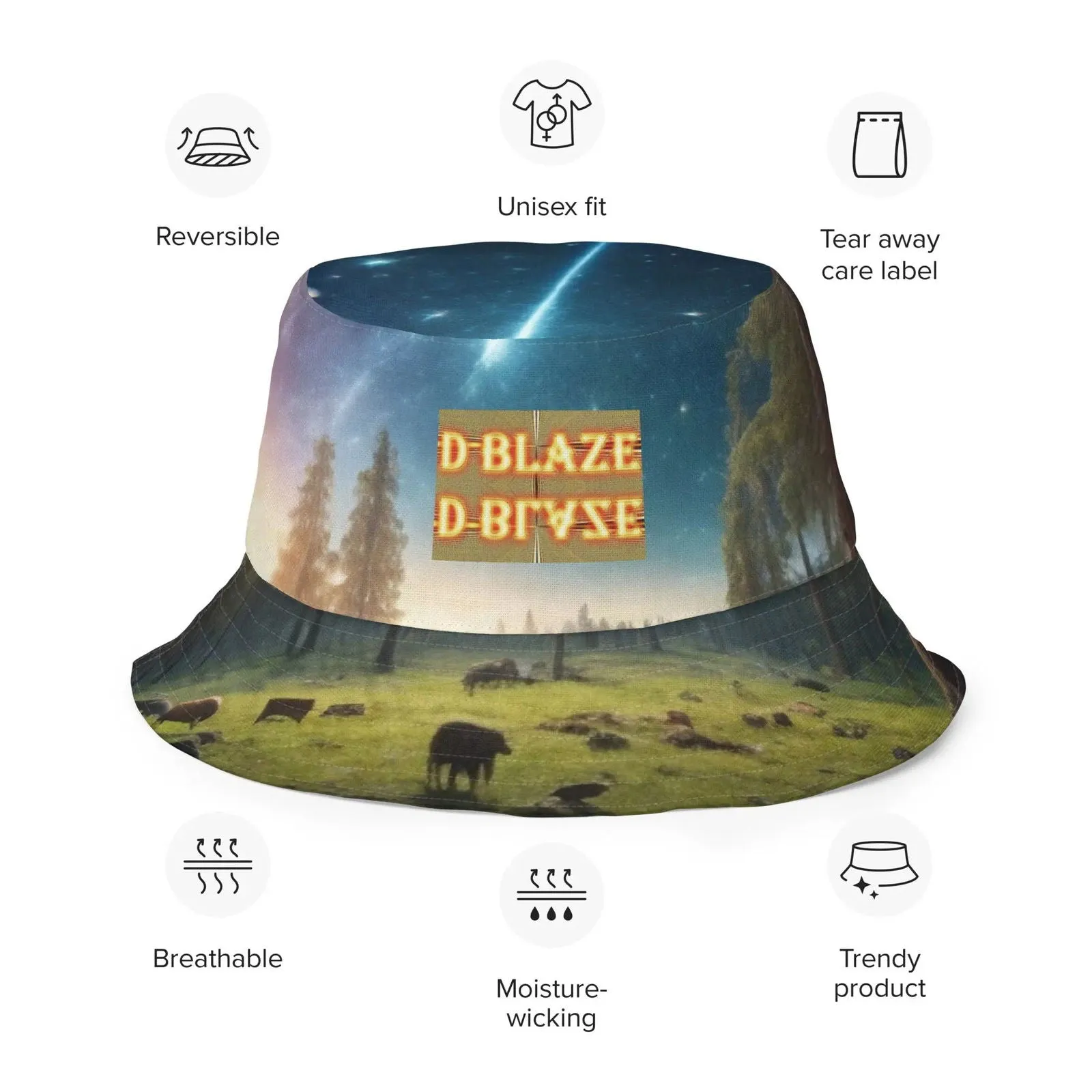 Bright side by D-Blaze: Reversible bucket hat