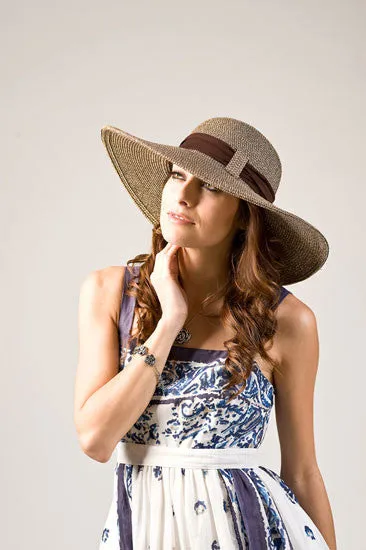 California Hat Company - Big Brim Floppy Hat with Scarf