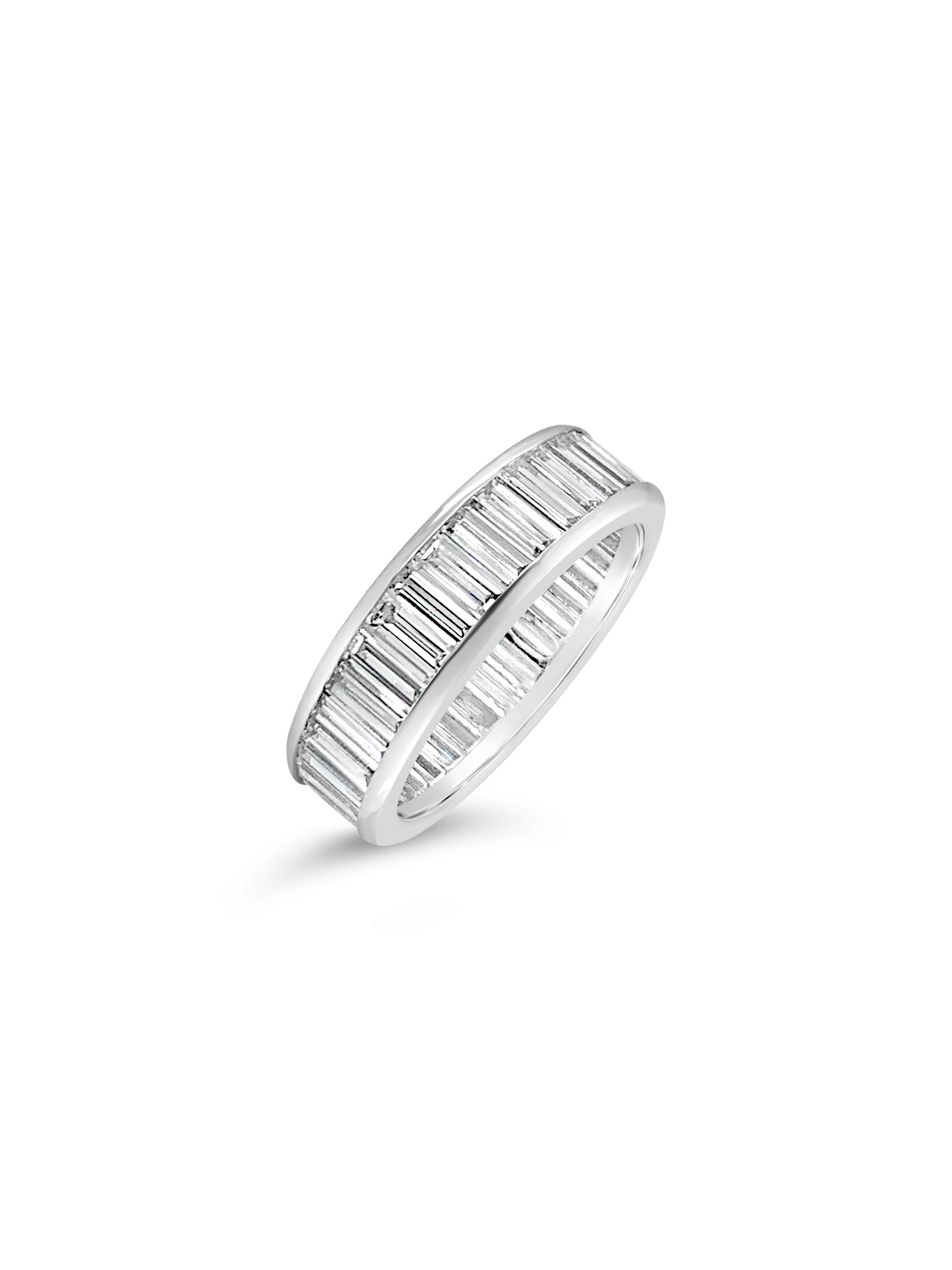 Channel set Baguette Diamond Wedding Band