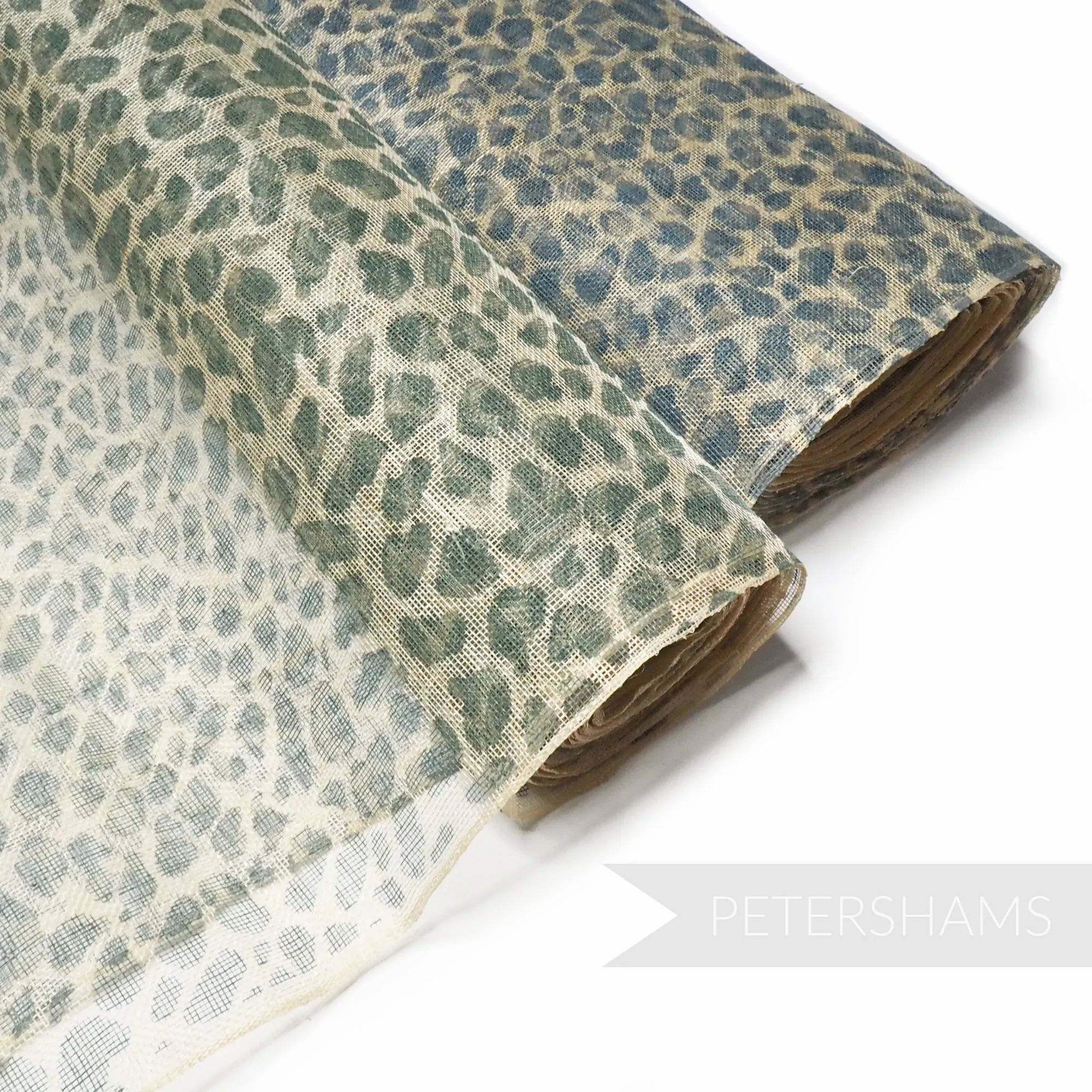 Cheetah Print Sinamay Fabric - 1/2m