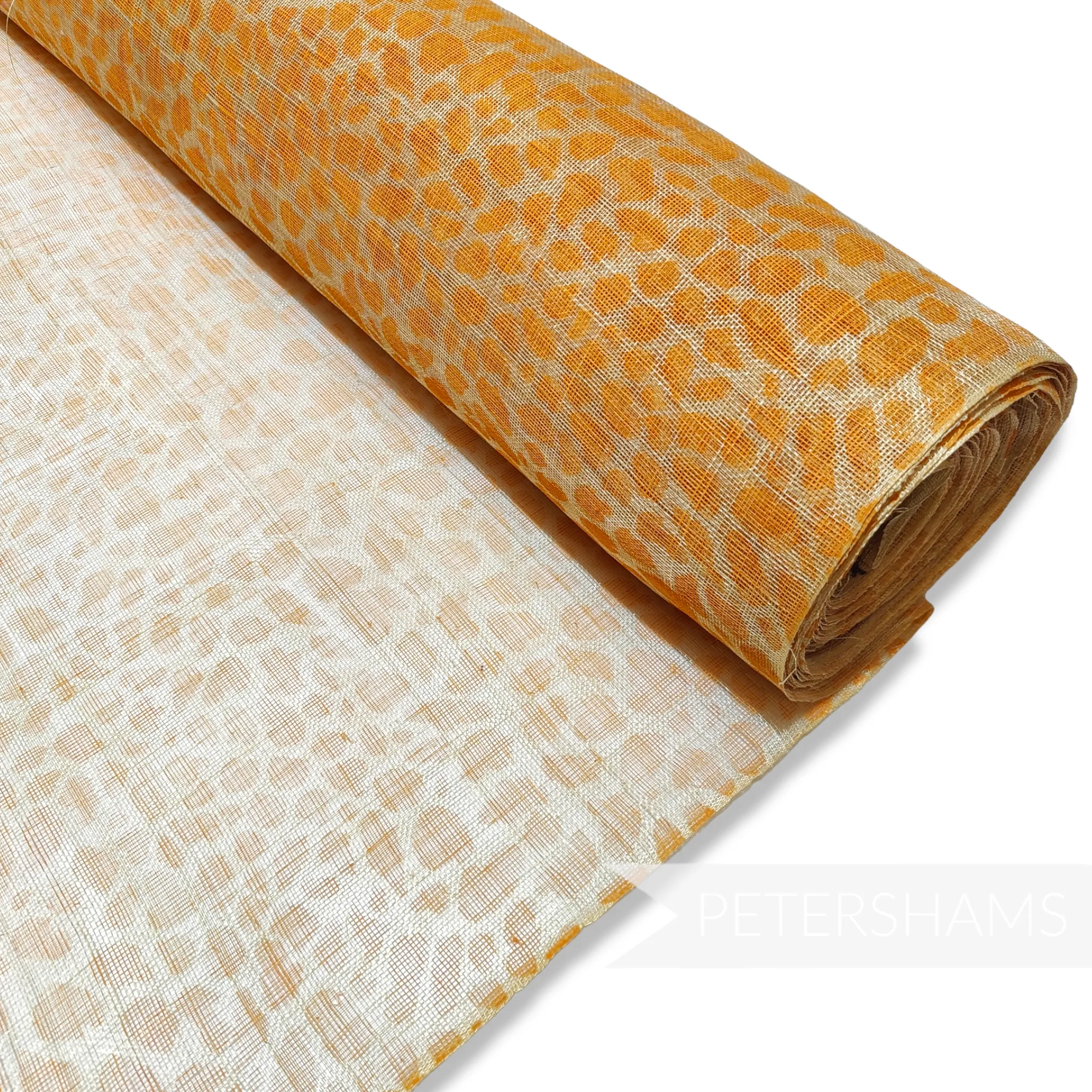 Cheetah Print Sinamay Fabric - 1/2m