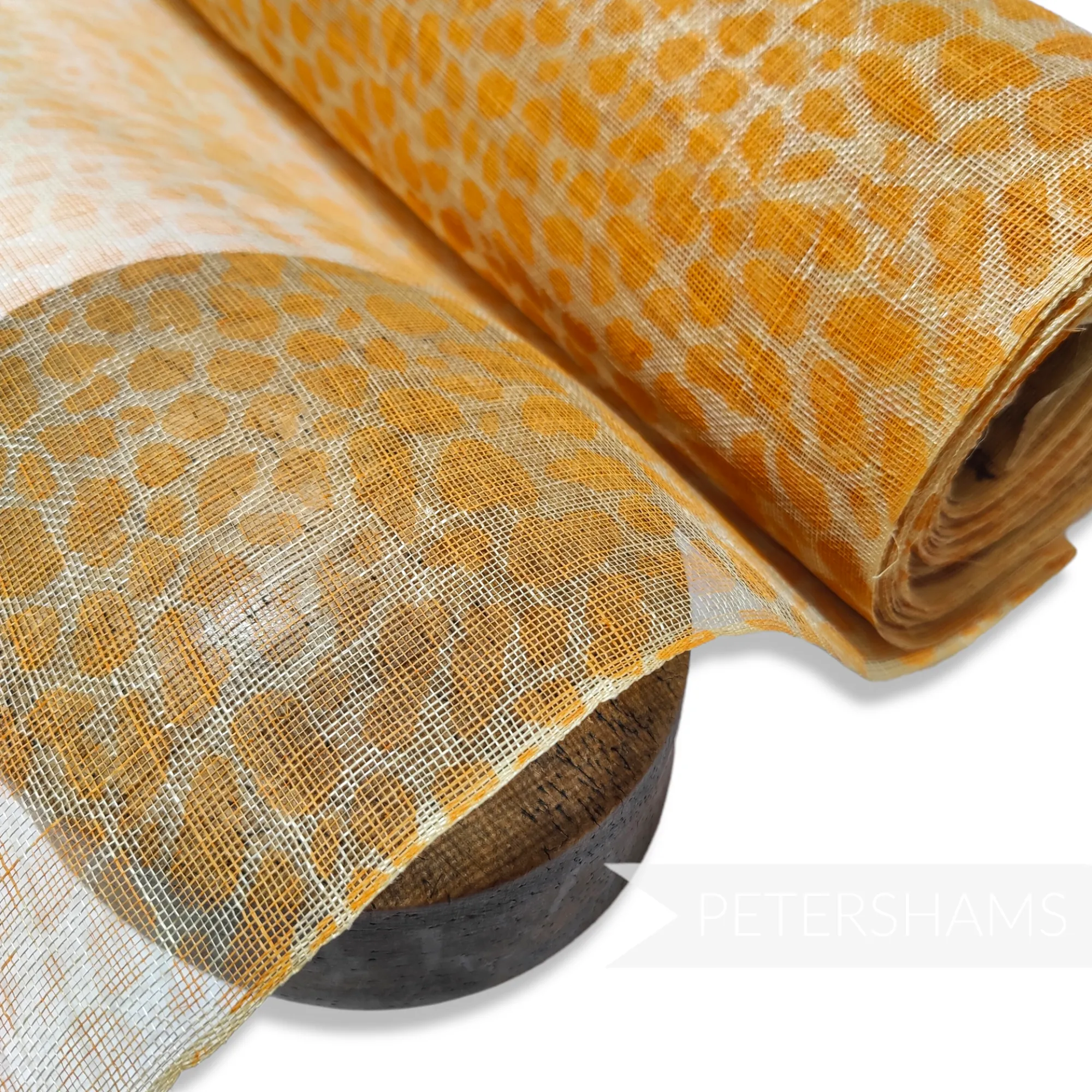 Cheetah Print Sinamay Fabric - 1/2m