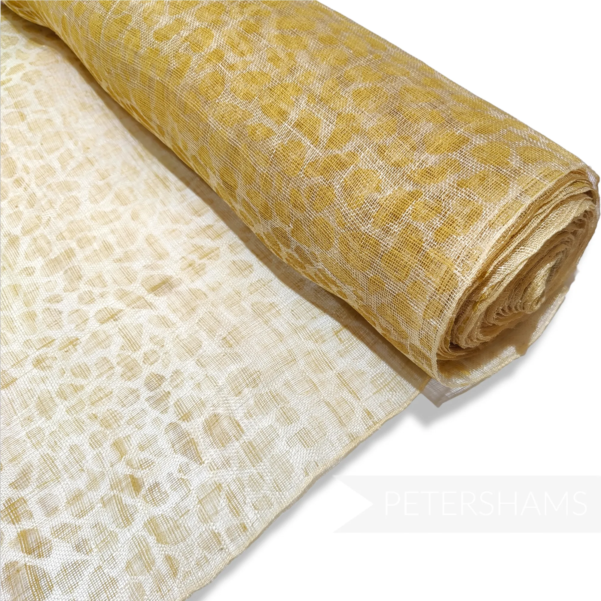 Cheetah Print Sinamay Fabric - 1/2m