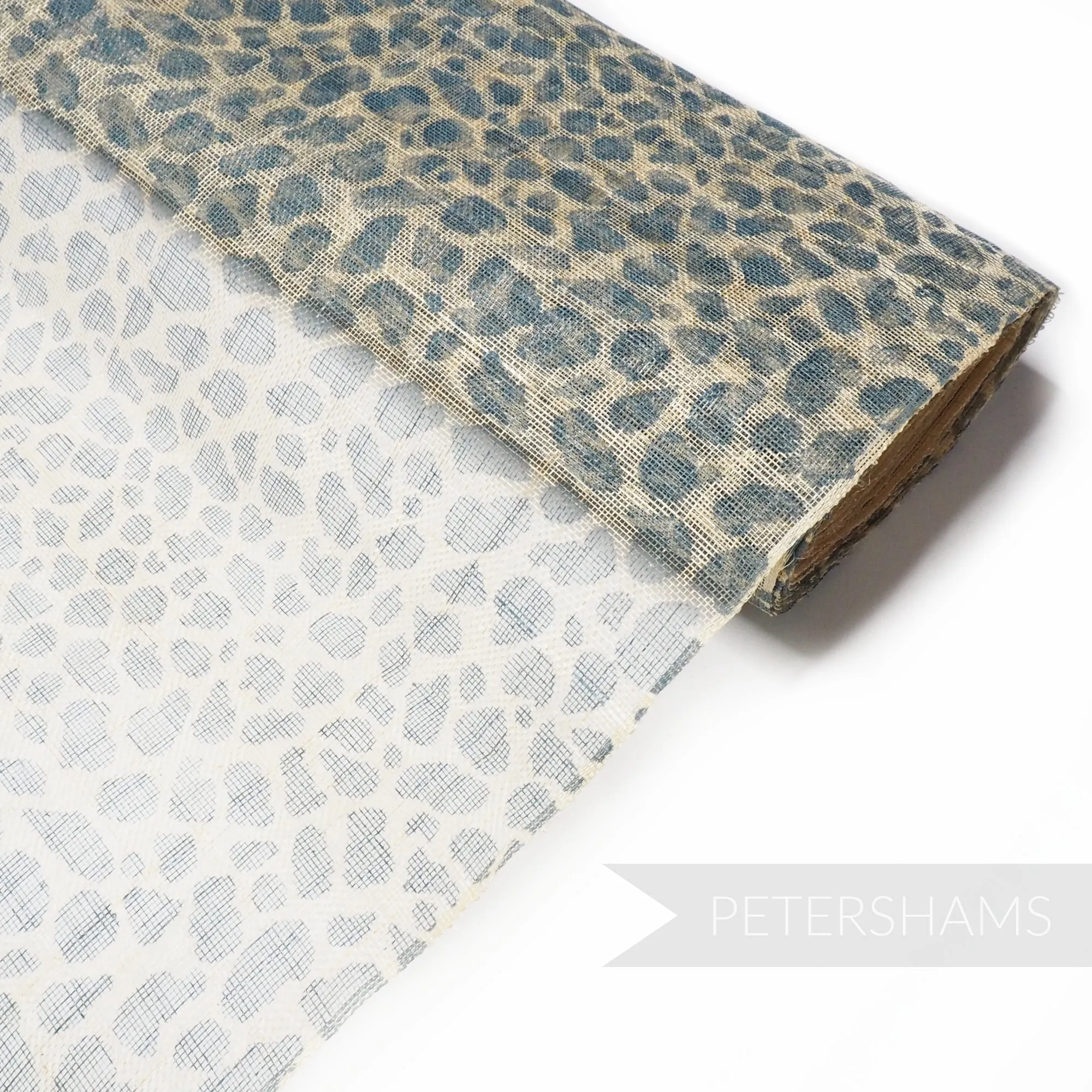 Cheetah Print Sinamay Fabric - 1/2m