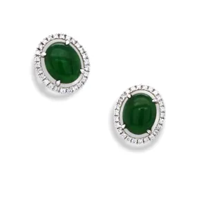 Classic Green Jadeite Earrings