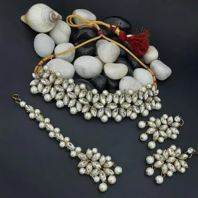 Classic Pearl Kundan Choker Necklace set