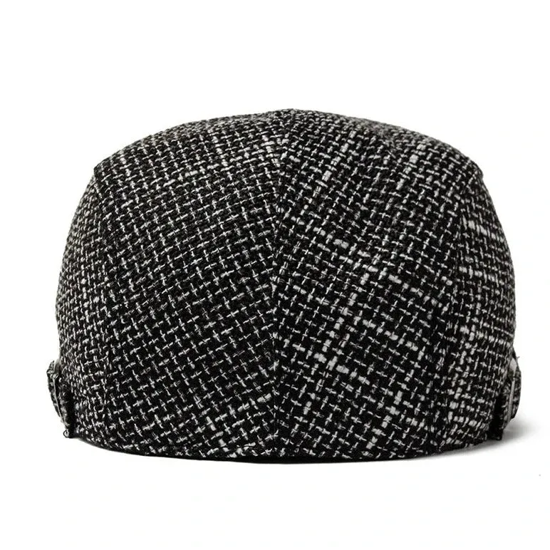 Classic Vintage Linen Flat Cap