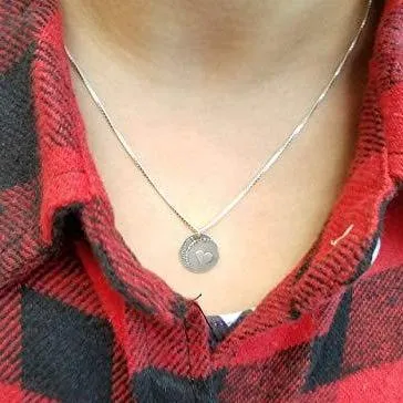 Coin Heart Silver Necklace