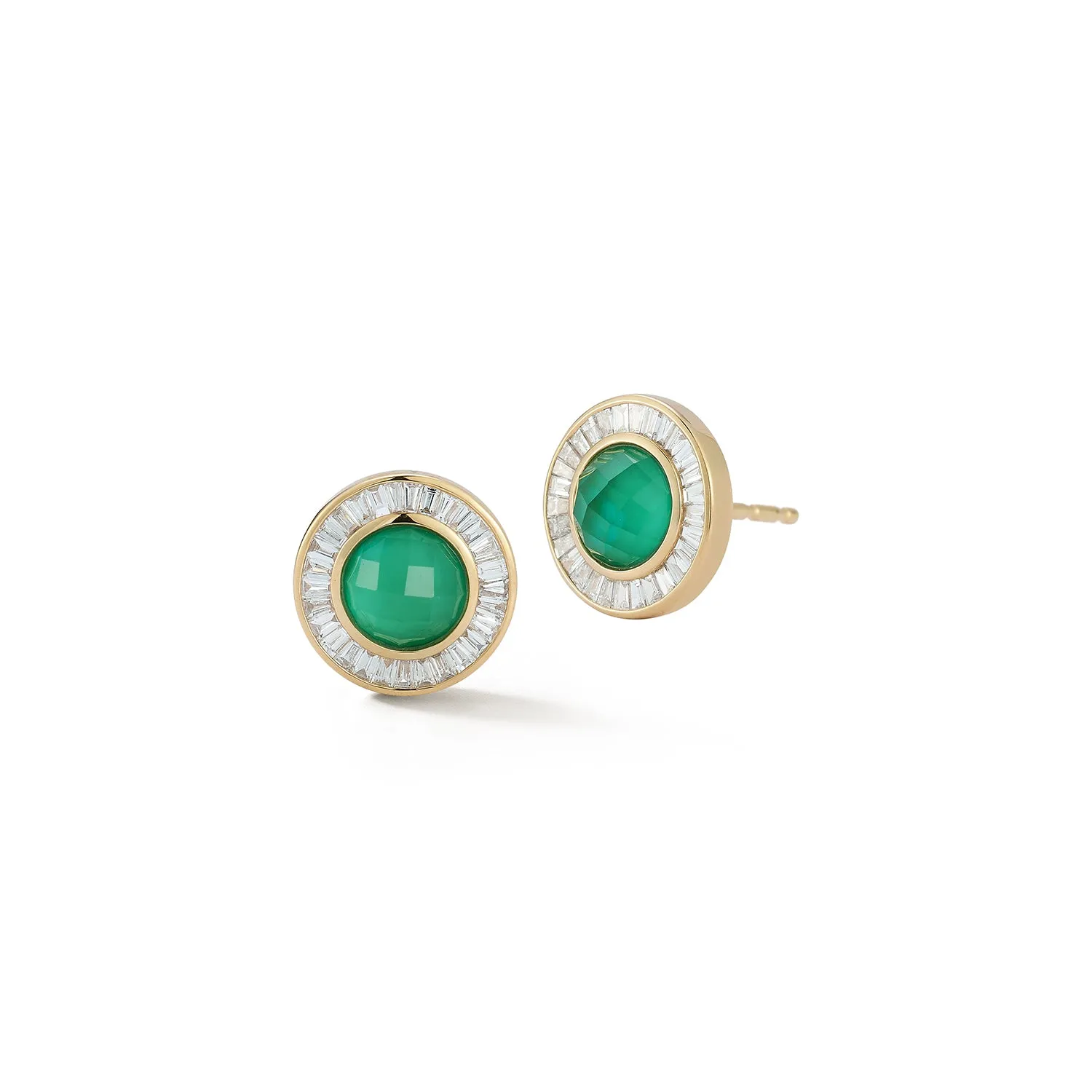 Cosmos Studs - Green Jade