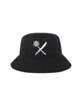 Crosscut Bucket Hat Black/White