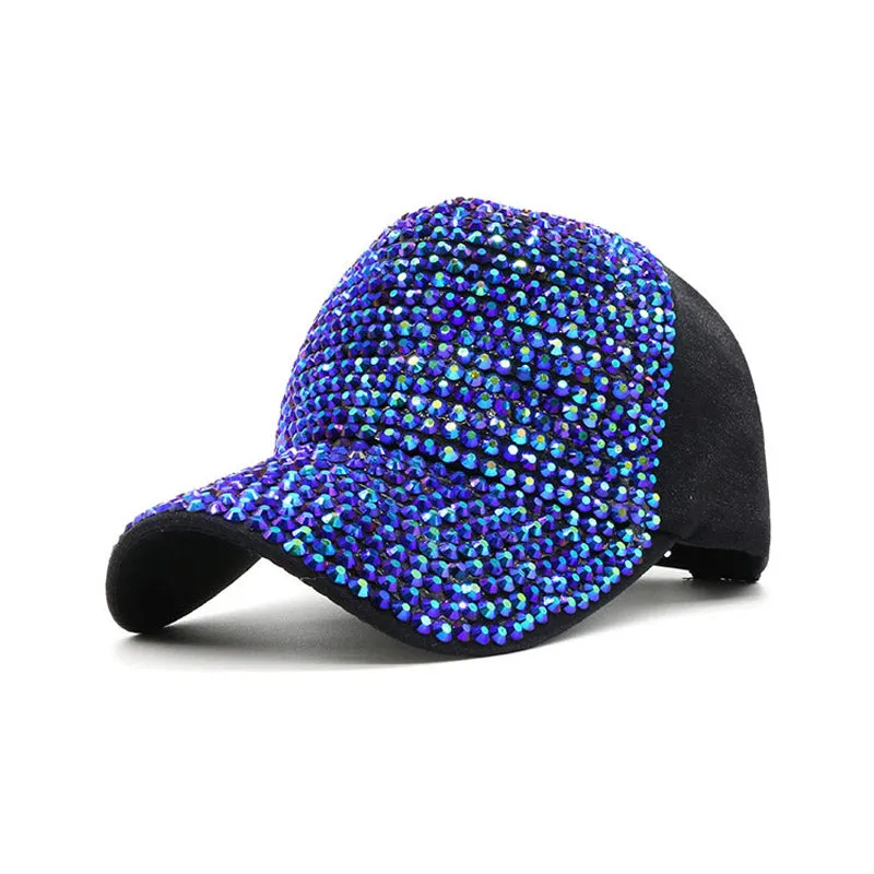 Crystal Rhinestone Sequins Baseball Cap