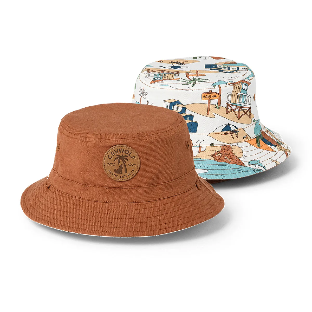 CRYWOLF REVERSIBLE BUCKET HAT-PARADISE