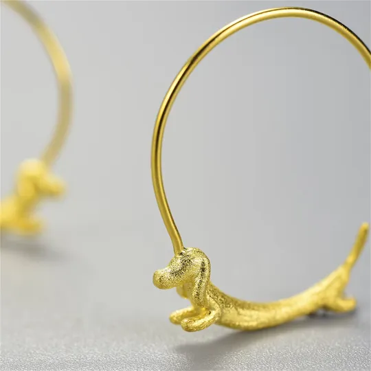 Dachshund Hoop Earrings