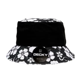 Decky 457 - Relaxed Floral Brim Bucket Hat