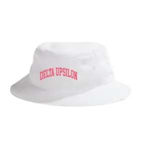 Delta Upsilon Beach Day White bucket hat