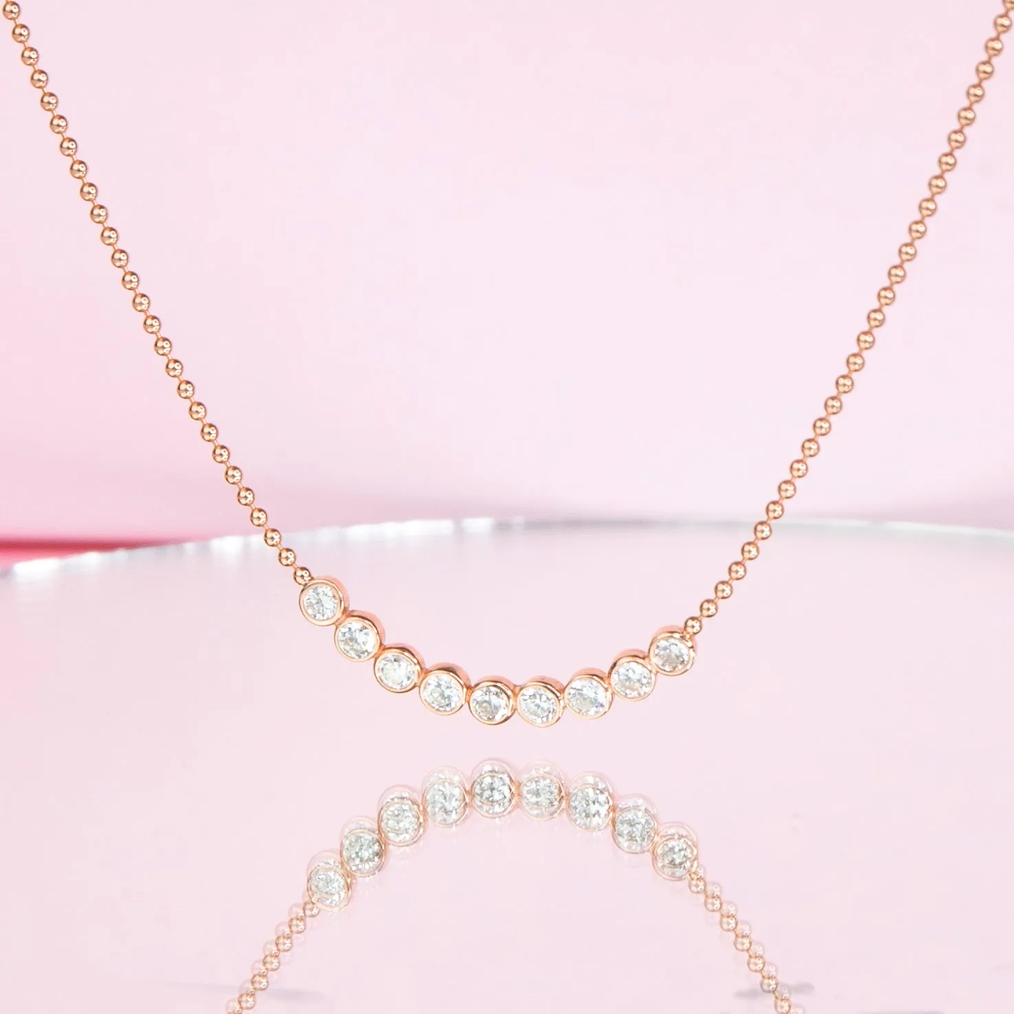 Diamond Arc Layering Necklace