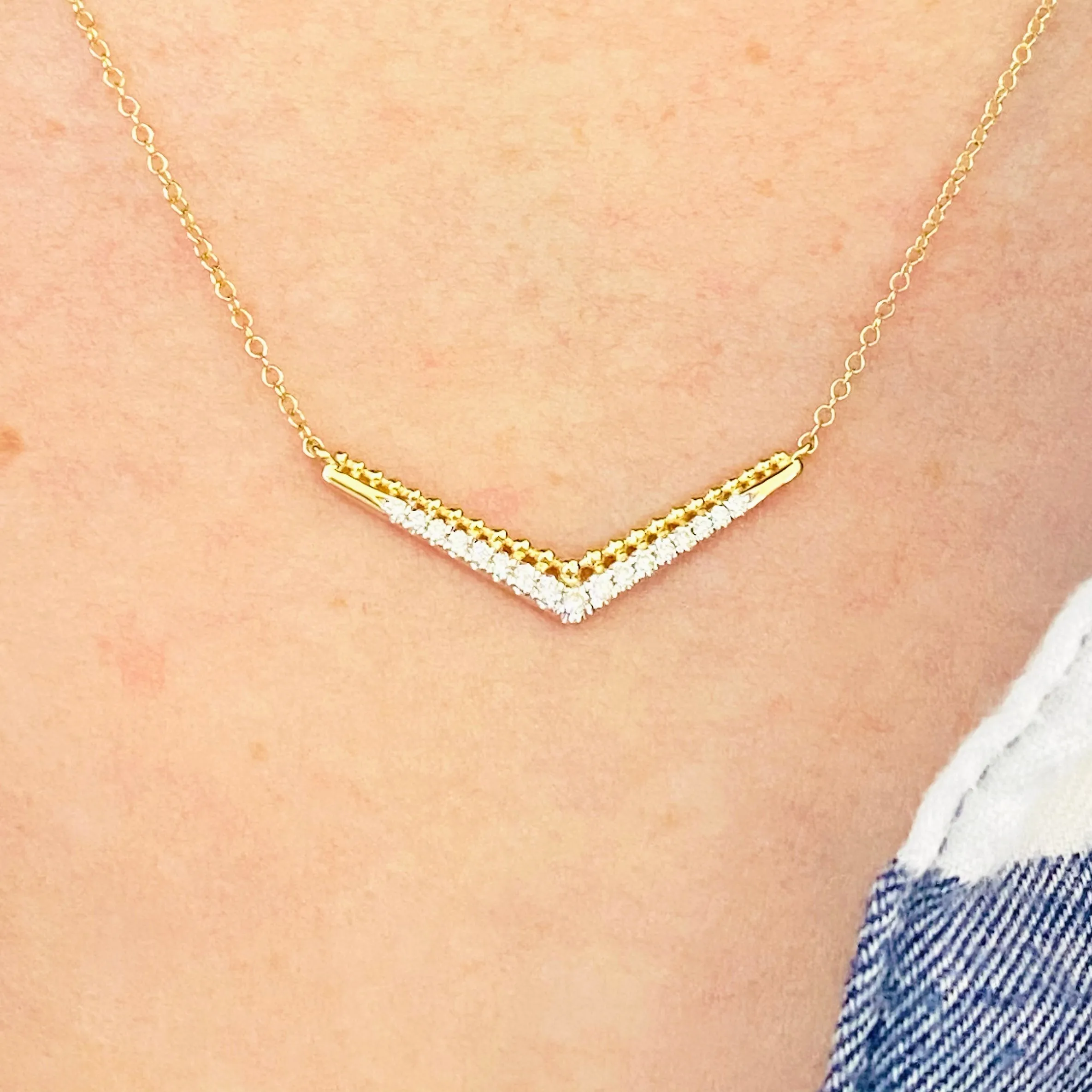 Diamond Arora Chevron Necklace