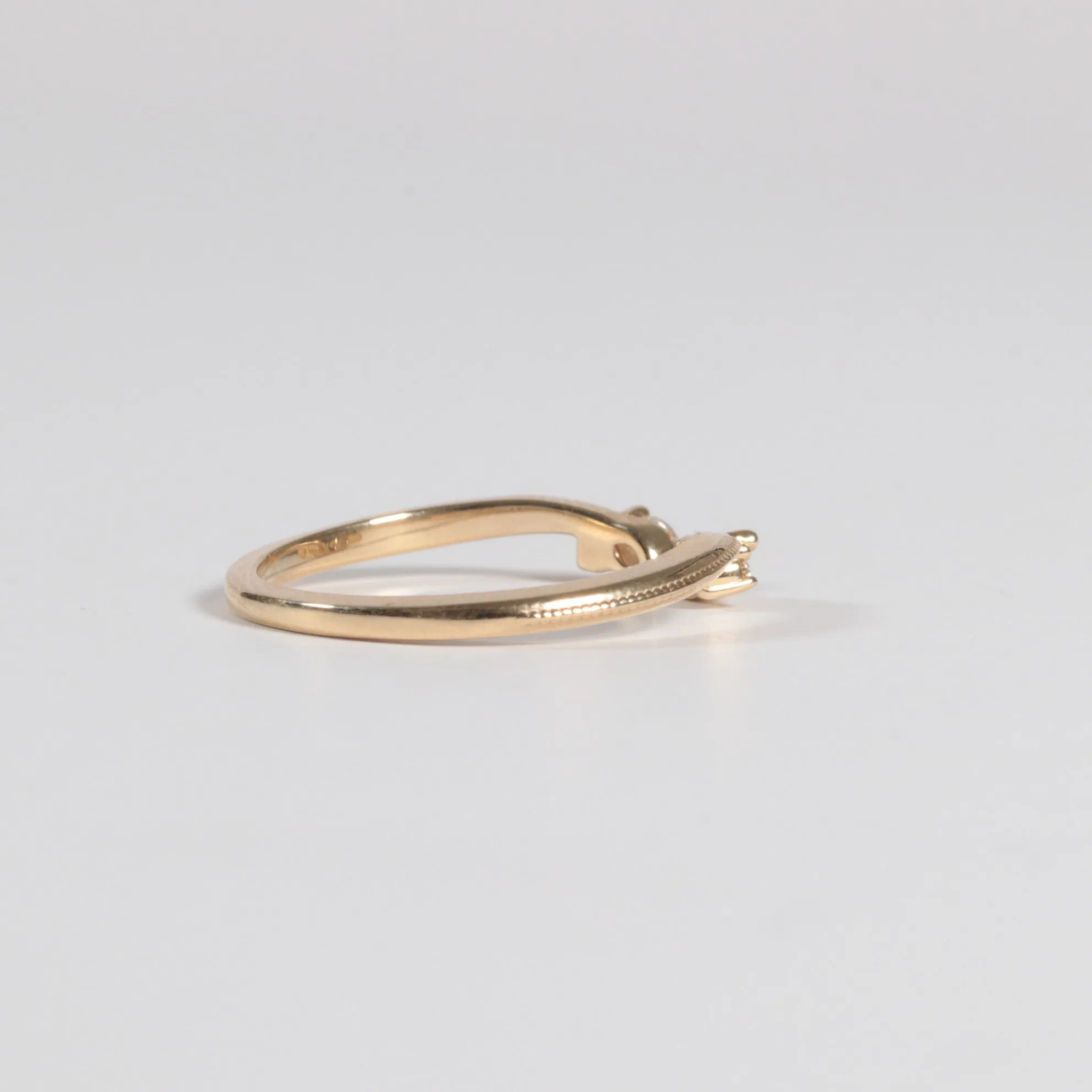 Diamond Contour Band - Yellow Gold