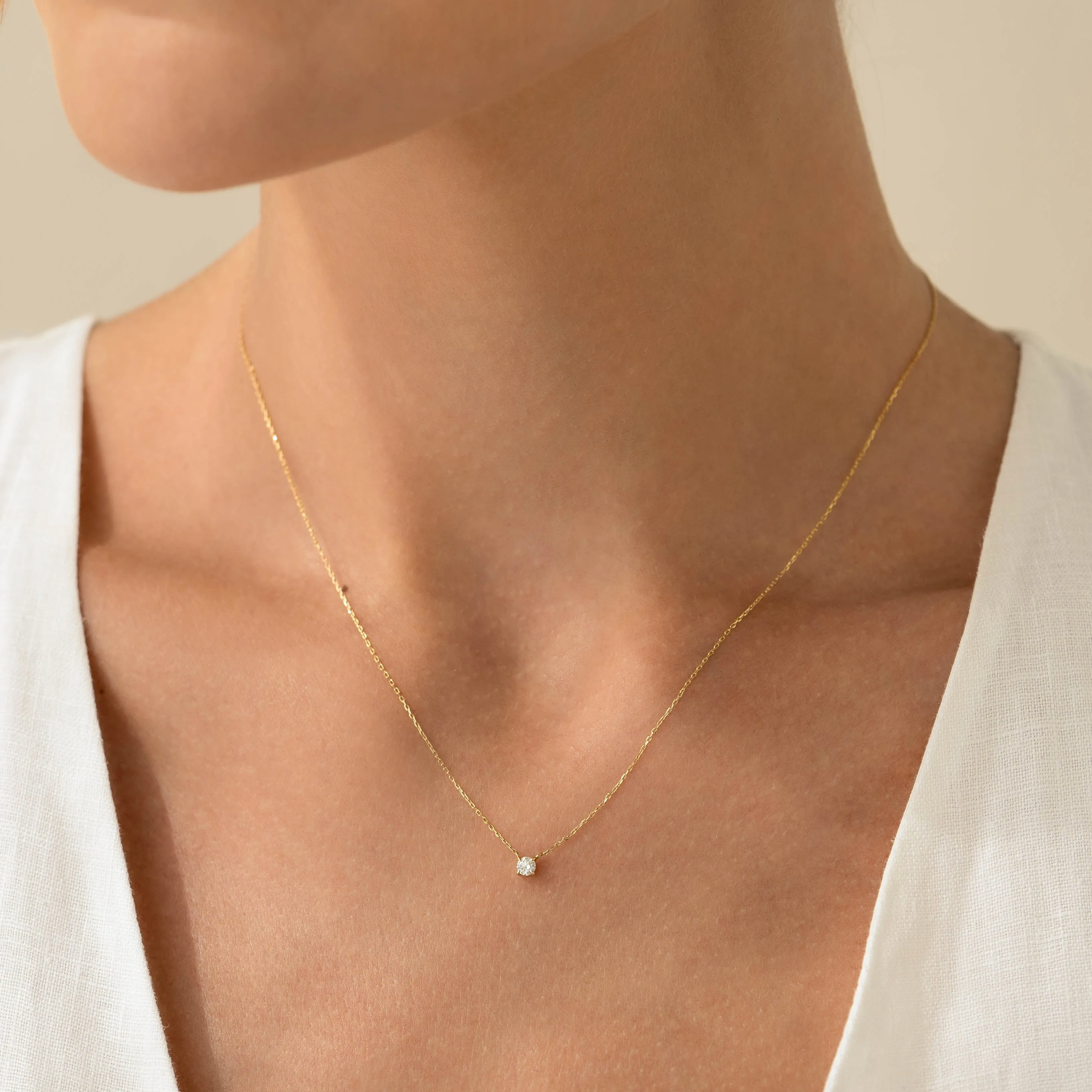 Diamond Pendant Necklace 14k Gold - Johanne