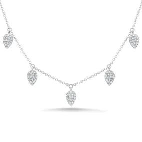 Diamond Petals Dangle Necklace