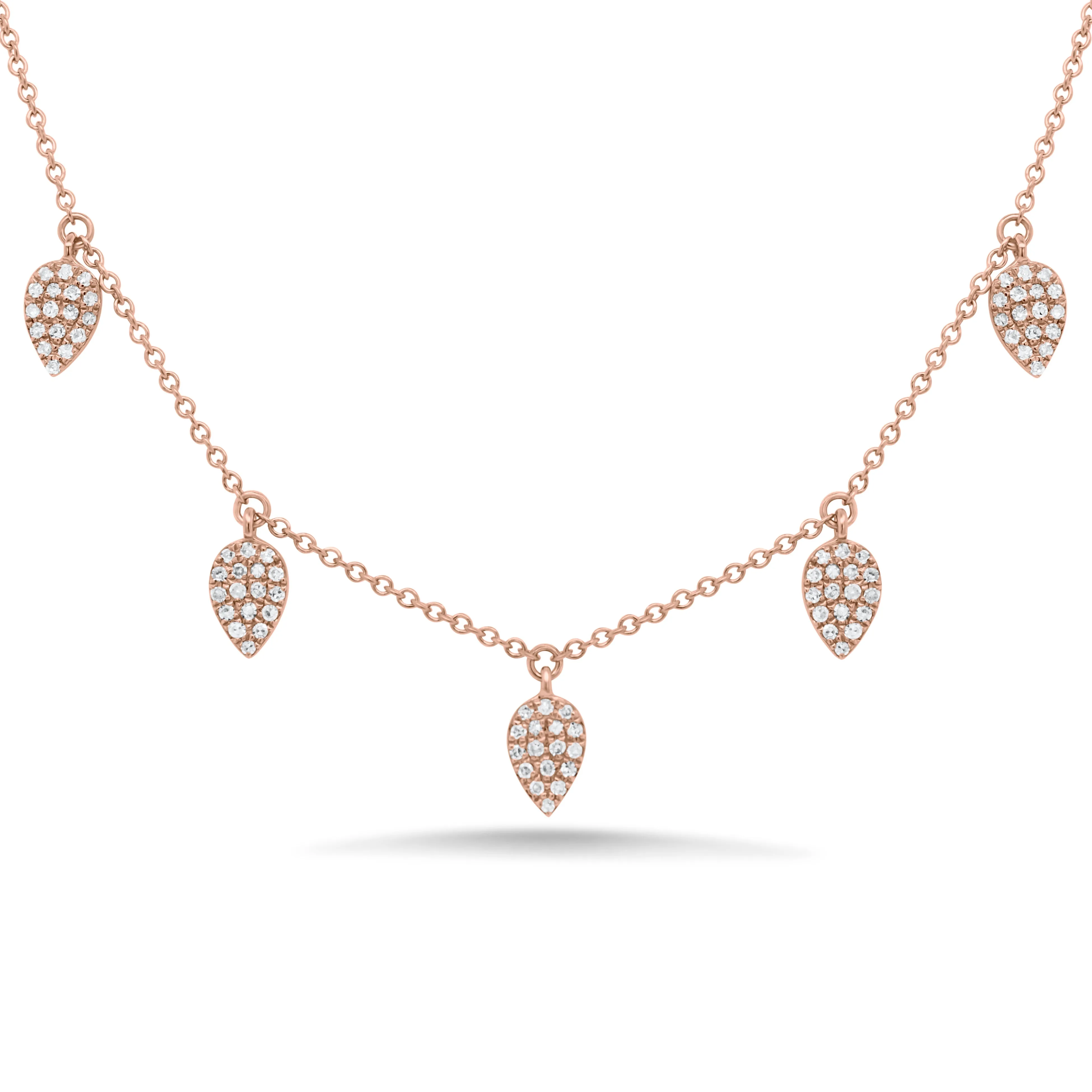 Diamond Petals Dangle Necklace