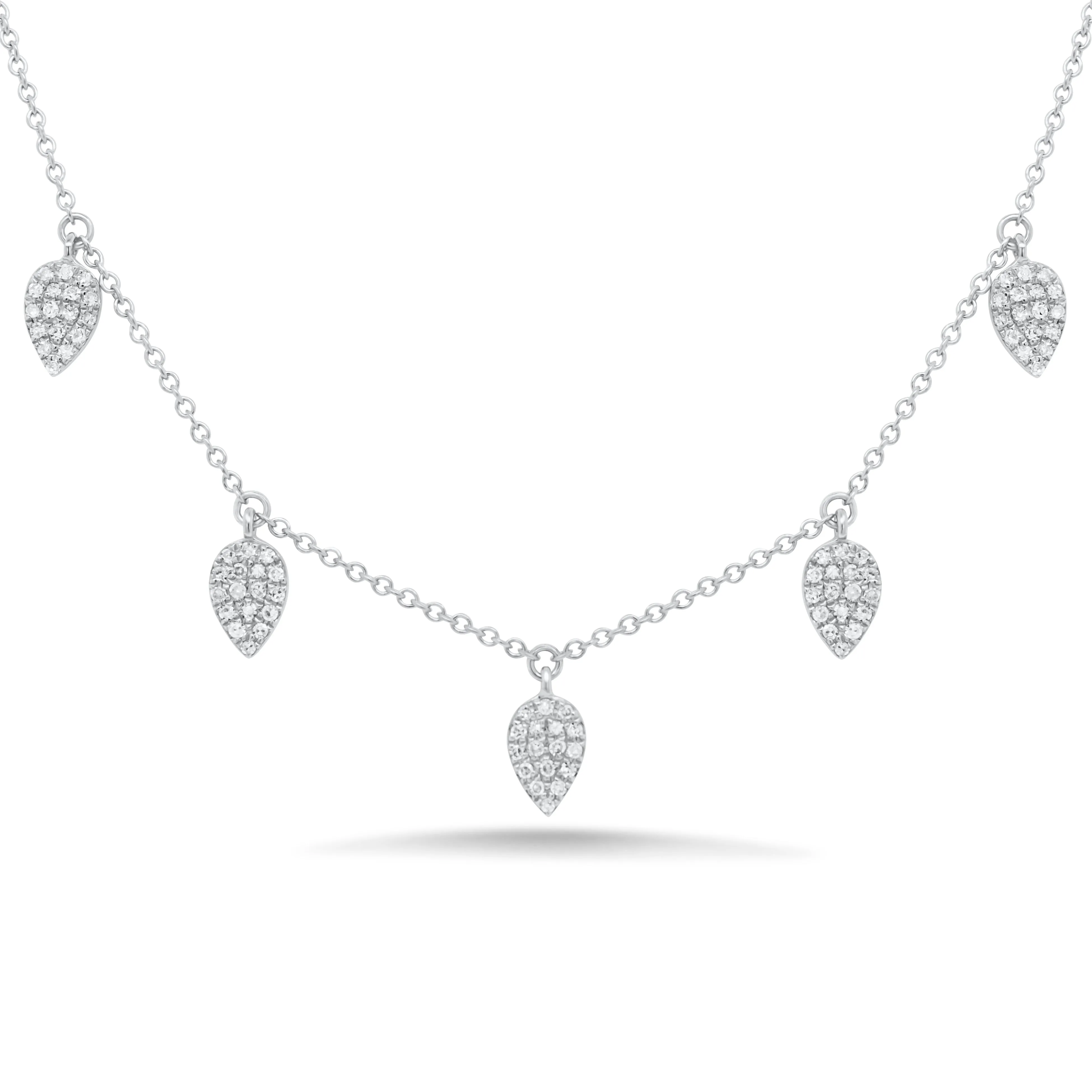 Diamond Petals Dangle Necklace