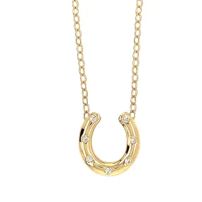 Diamond Set Horse Shoe Necklace