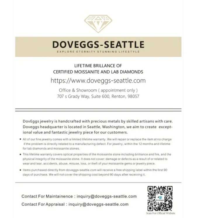 Doveggs fat triangle moissanite/Lab grown diamond wedding bands-1.5mm band width