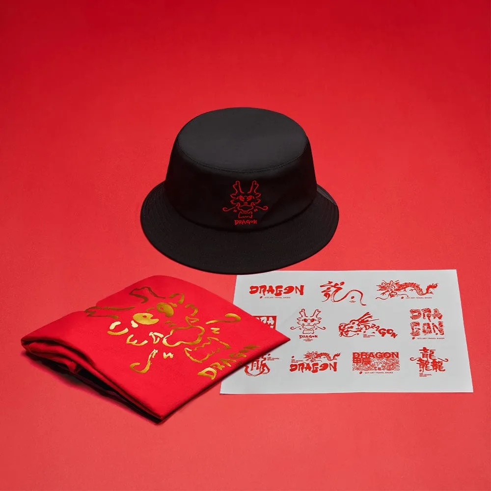 Dragon Year Gift Package A: Sticker Bucket Hat T-shirt