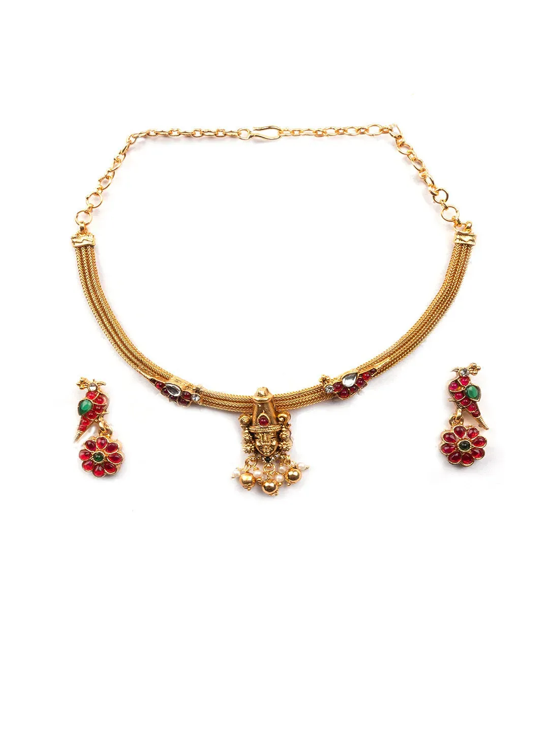 Elegant Tirupathi Perumal Sleek Choker Set