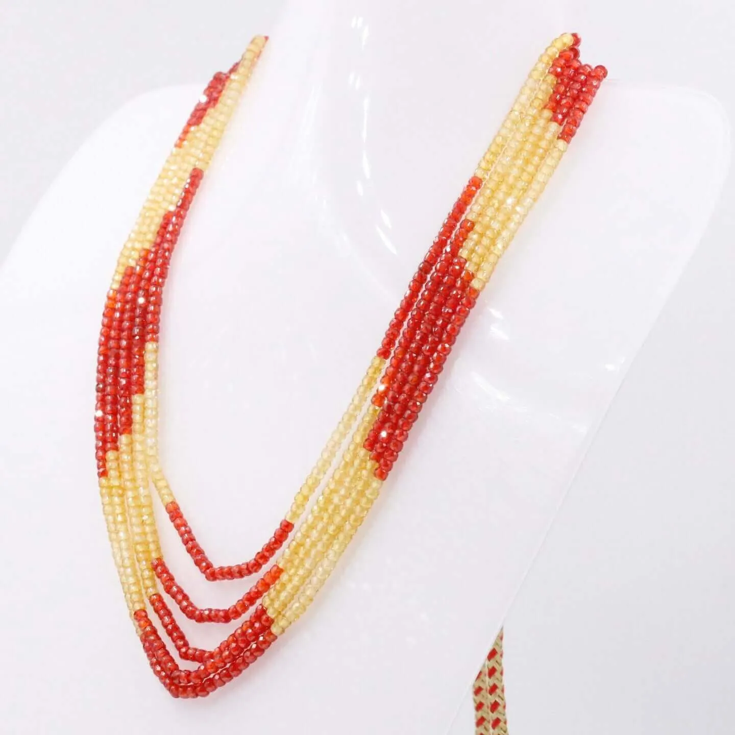 Faceted CZ Necklace Multi Color Zircon Nec Layered Necklace Colorful Necklace Beaded Multicolor Cz Necklace Indian Necklace SKU:113186