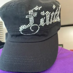 FAITH RHINESTONE VINTAGE TRUCKER HAT