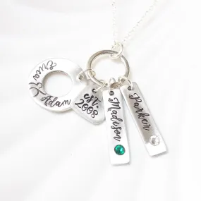 Family Necklace | Birthstone Mother's Necklace