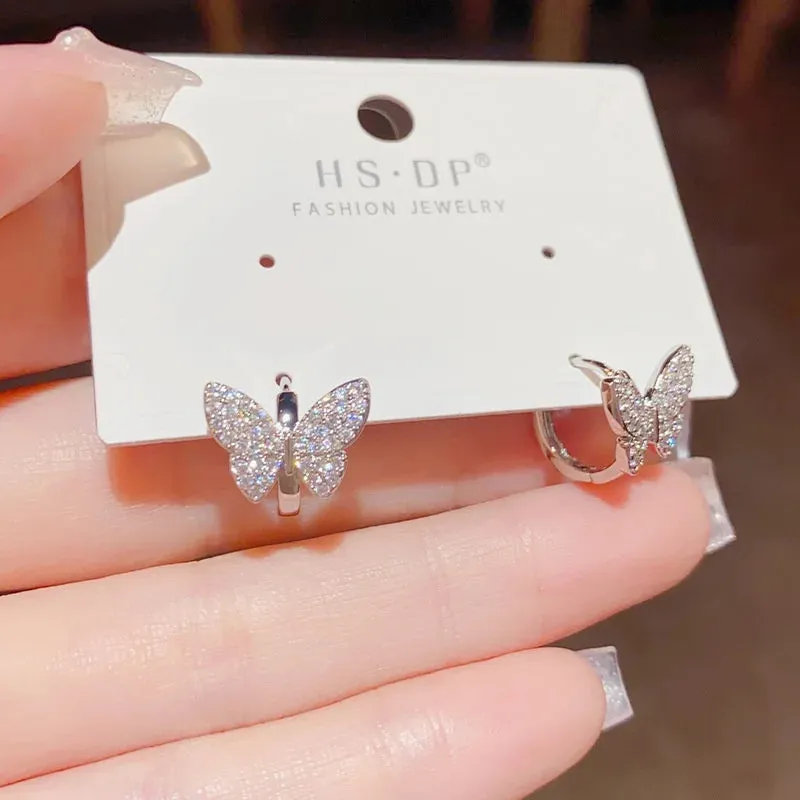 Fashionable High-End Butterfly Earrings Simple Design Earrings