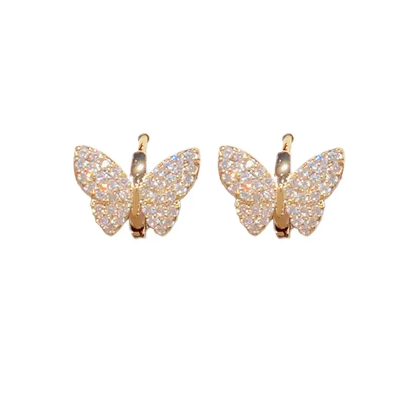 Fashionable High-End Butterfly Earrings Simple Design Earrings