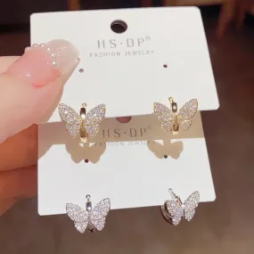 Fashionable High-End Butterfly Earrings Simple Design Earrings