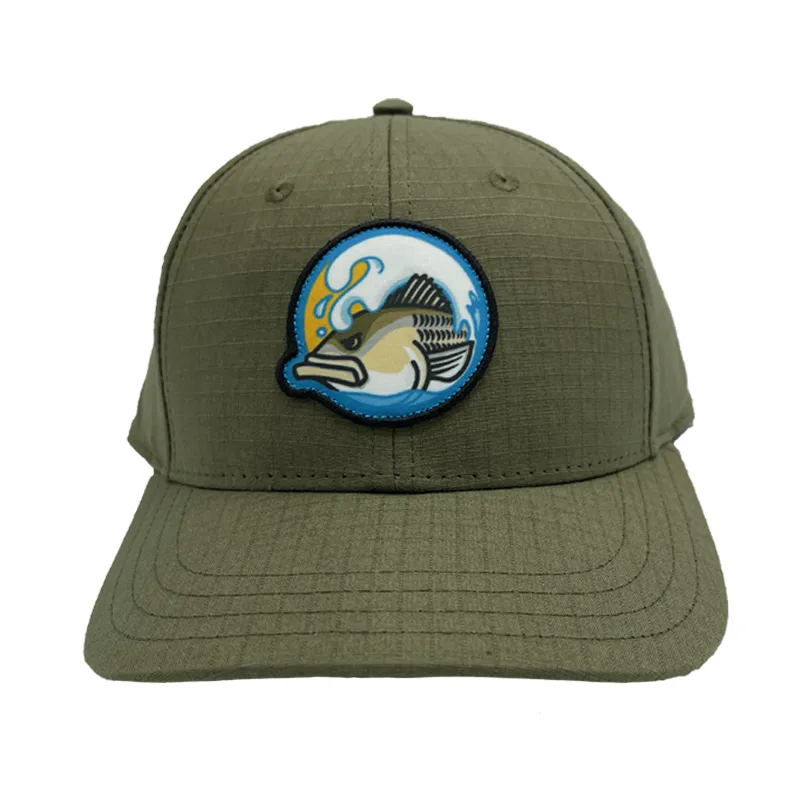 Fish Heads Striper Wave Patch Hat