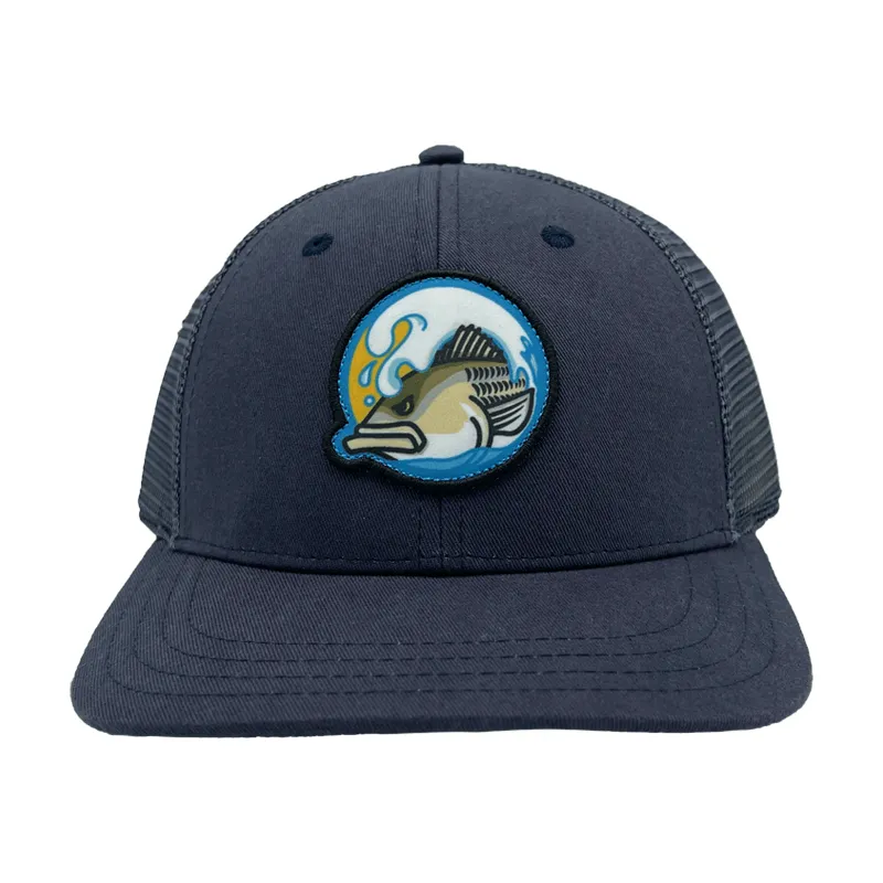 Fish Heads Striper Wave Patch Hat