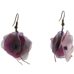 Fish Scales Earrings - Mauve