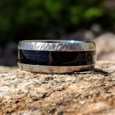 Fishing Wedding Band -Titanium Fishing Wedding Ring