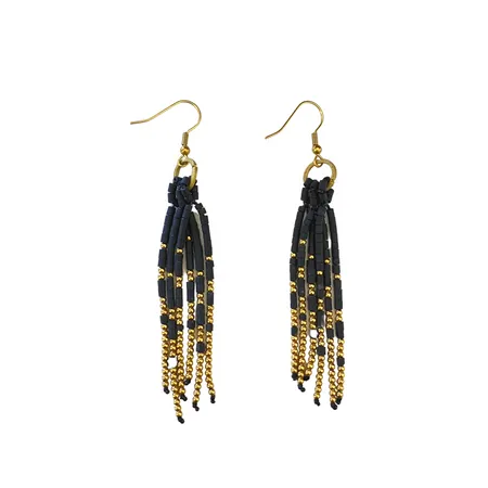 Fortune Jade Boho Tassel Earrings - Thailand