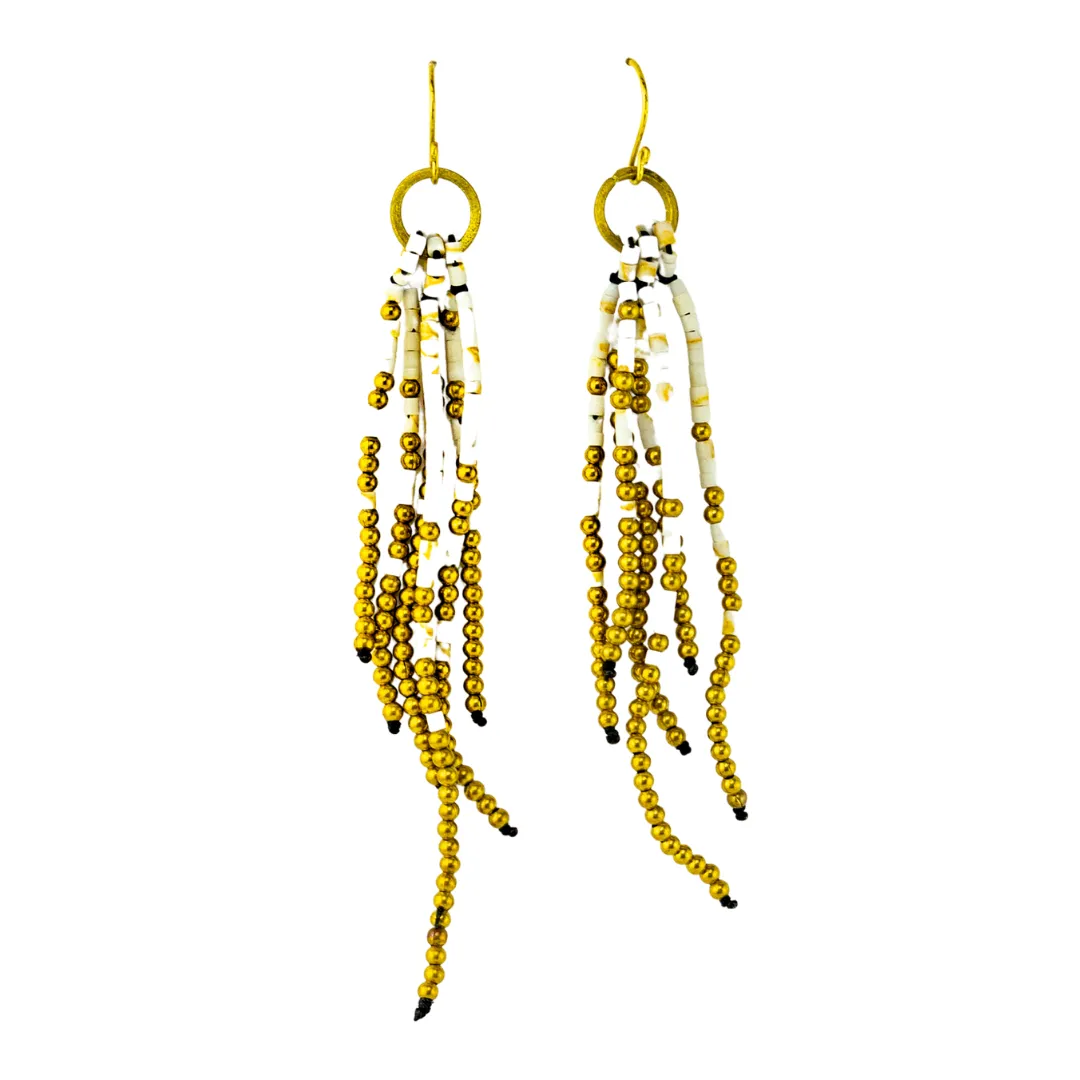 Fortune Jade Boho Tassel Earrings - Thailand