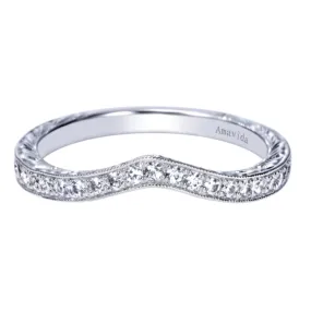 Gabriel & Co. "Kirie" Curved Diamond Wedding Band